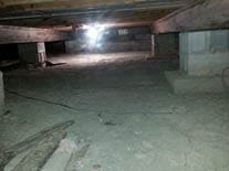 Dirty Moldy Damp Crawl Space Before