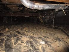 Damp Dirty Musty Smelly Crawl Space Before